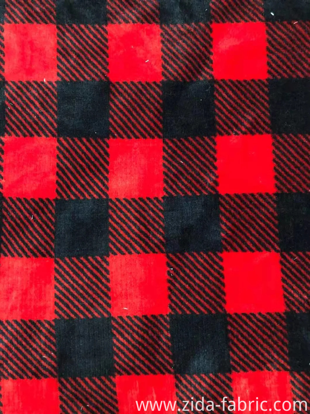 100% Polyester Double Flannel with Printed Kniitedfabric